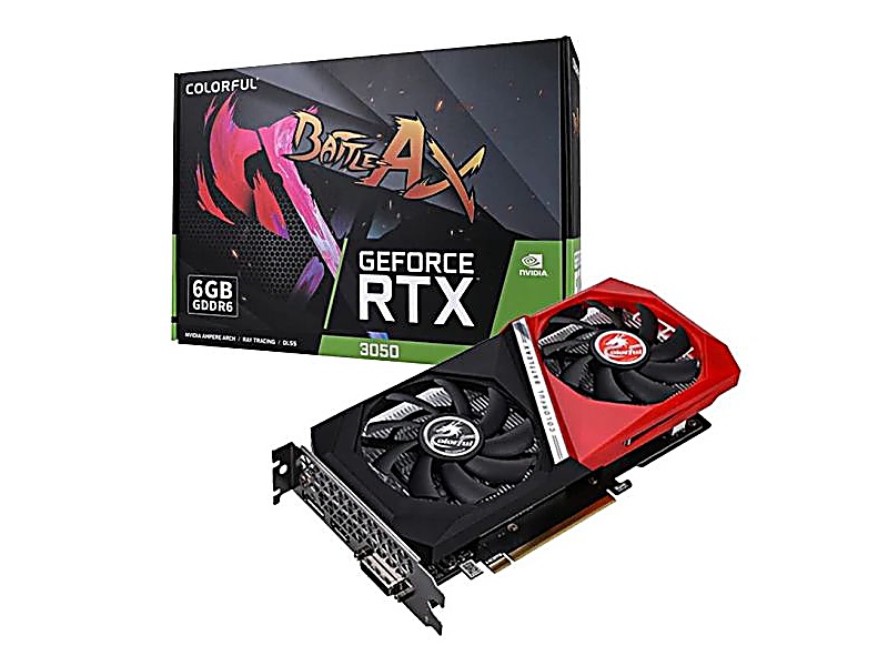 Colorful RTX3050 Nvidia GDDR6 96Bit Hdmi Display Çift Fan 6GB V2V Ekran Kartı