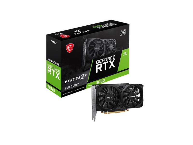 MSI Geforce RTX3050 VENTUS 2X E 6G OC 6GB GDDR6 96BIT 2XHDMI 1XDP Ekran Kartı