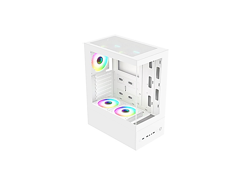 Zoko SMİLE Beyaz 5x12cm Argb Kumandalı Fanlı Temper Camlı Atx Gaming Kasa